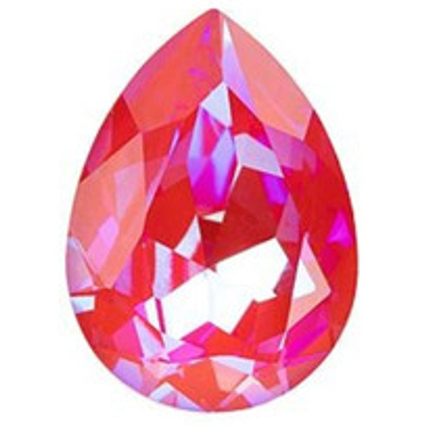 ELITE Eureka Crystal Pear Fancy Stone 14mm ROYAL RED DELITE LacquerPRO 4320