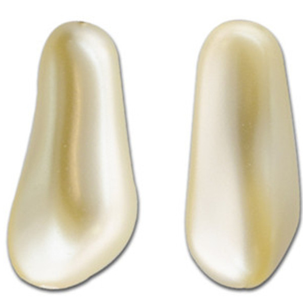 ELITE Eureka Crystal Pearl 14mm Baroque Elongated CREAM 5844