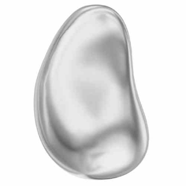 ELITE Eureka Crystal Pearl 12mm Baroque Drop LIGHT GREY 5843