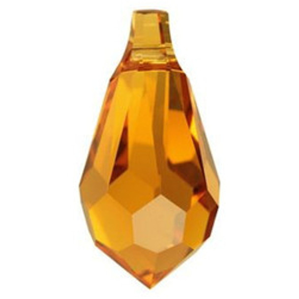 ELITE Eureka Crystal Teardrop Pendant 13x6.5mm TOPAZ 6000