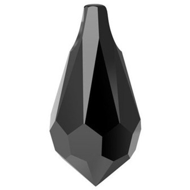 ELITE Eureka Crystal Teardrop Pendant 15x7.5mm JET 6000