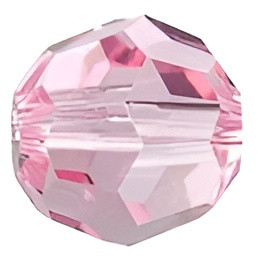 Swarovski Crystal Faceted Round Bead 5mm LIGHT ROSE 5000