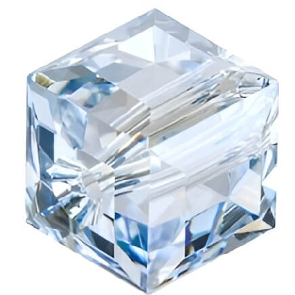 ELITE Eureka Crystal Faceted Cube Bead 8mm CRYSTAL BLUE SHADE 5601