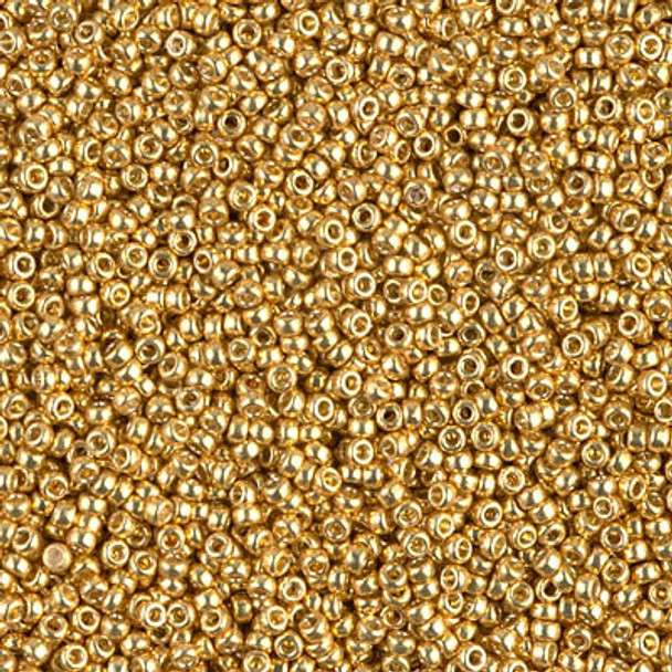 SIZE-15 #4202 DURACOAT GALVANIZED GOLD Miyuki Round Seed Beads