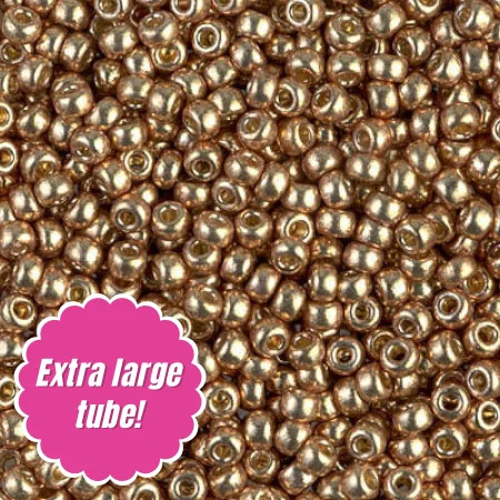 Miyuki ROUND 8/0 Seed Beads DURACOAT GALVANIZED CHAMPAGNE | Eureka