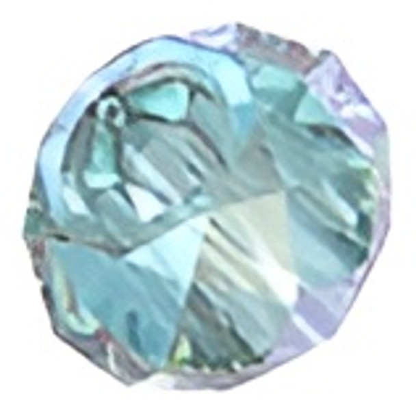 ELITE Eureka Crystal Briolette Bead XL Hole 6mm AQUA SHIMMER 2X 5042