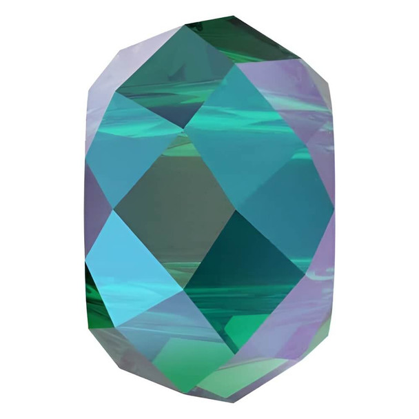 Swarovski Crystal Briolette Bead XL Hole 6mm EMERALD SHIMMER 2X 5042