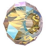 Swarovski Crystal Briolette Bead XL Hole 6mm LIGHT COLORADO TOPAZ SHIMMER 2X 5042