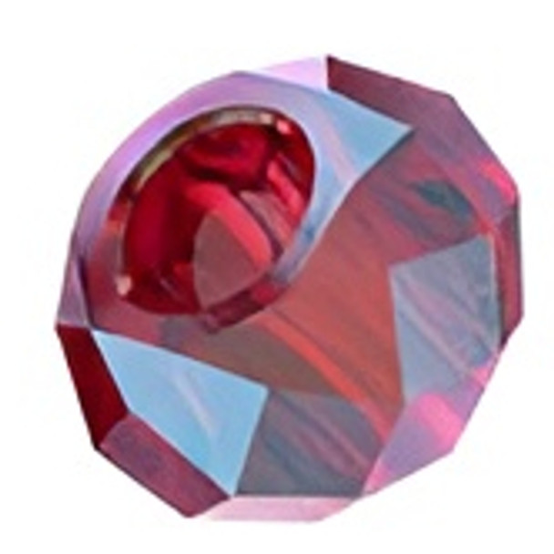 ELITE Eureka Crystal Briolette Bead XL Hole 6mm SCARLET SHIMMER 2X 5042