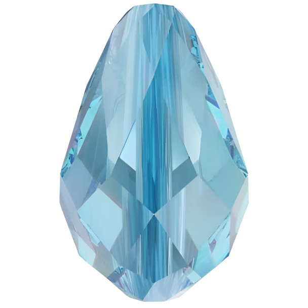 ELITE Eureka Crystal Teardrop Bead 9x6mm AQUAMARINE SHIMMER 2X 5500