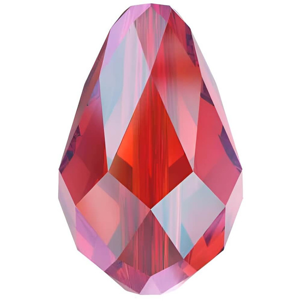 Swarovski Crystal Teardrop Bead 9x6mm LIGHT SIAM SHIMMER 2X 5500