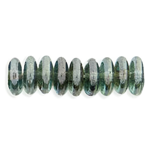 Czech Glass Beads Rondelle Disc LUSTER TRANSPARENT GREEN 6mm