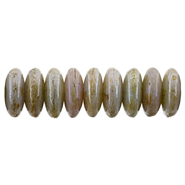 Czech Glass Beads Rondelle Disc ULTRA LUSTER OPAQUE GREEN