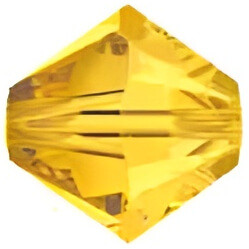 Swarovski Crystal Bicone Bead 4mm LIGHT TOPAZ 5328