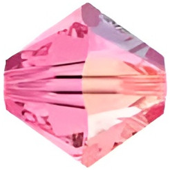 Swarovski Crystal Bicone Bead 4mm ROSE AB 5328