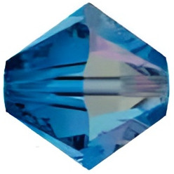 Swarovski Crystal Bicone Bead 4mm CAPRI BLUE AB 5328