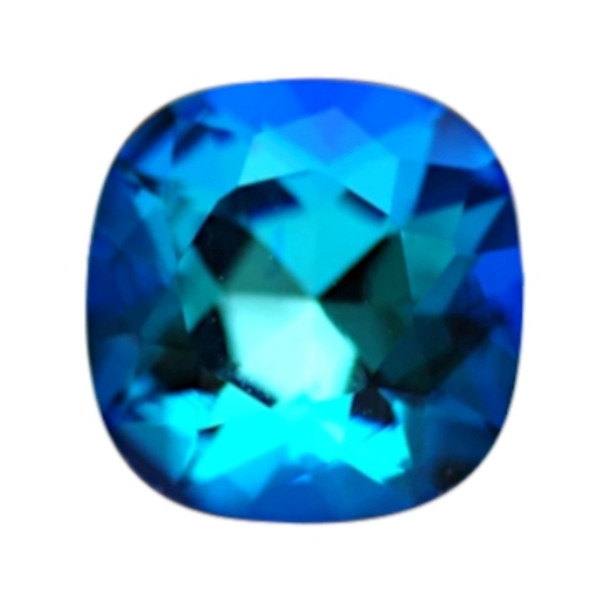 Krakovski Crystal Cushion Fancy Stone 16mm BERMUDA BLUE