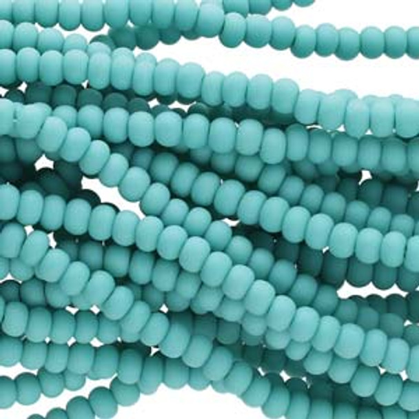 Preciosa Czech Glass Seed Beads 11/0 GREEN TURQUOISE MATTE