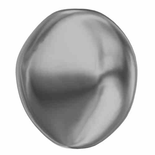 Swarovski Crystal Pearl 14mm Baroque Coin DARK GREY 5842 1