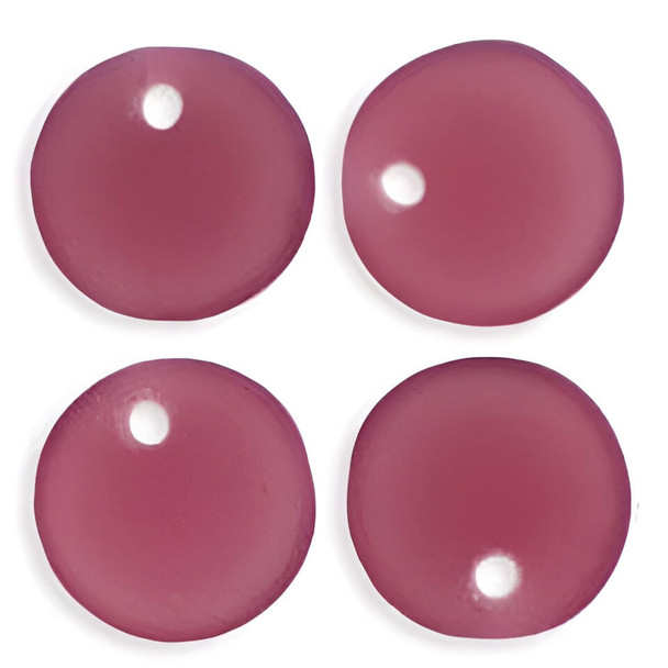 Czech Glass Lentil Beads MATTE FUCHSIA 6mm