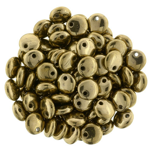 Czech Glass Lentil Beads BRONZE 6mm