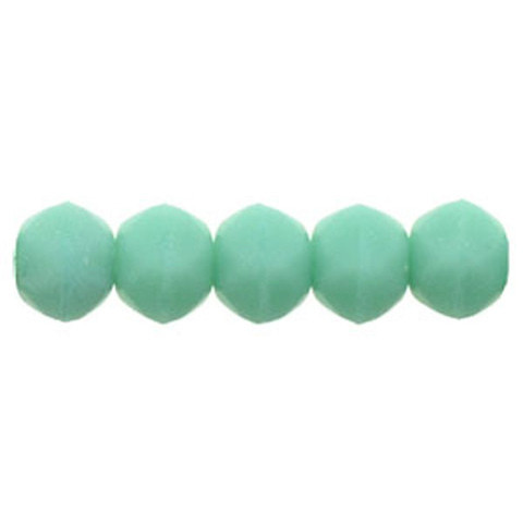 Czech Glass English Cut MATTE TURQUOISE 3mm