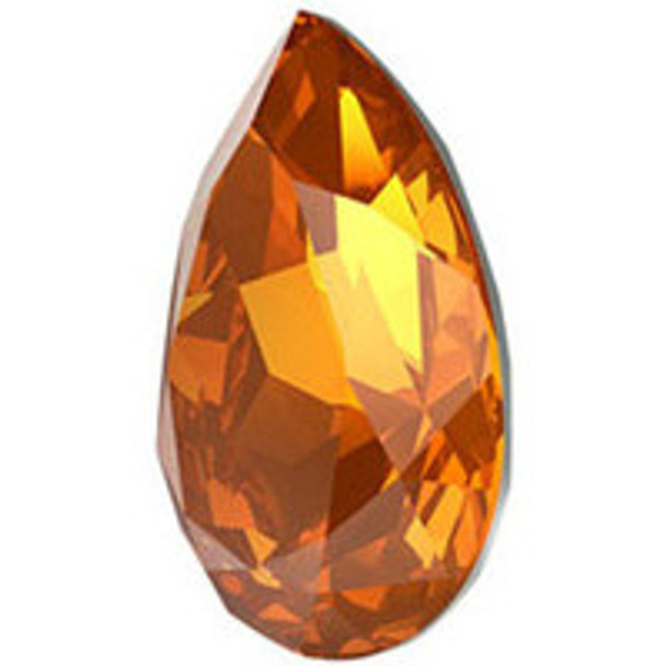 ELITE Eureka Crystal Pear Fancy Stone 18mm LIGHT AMBER