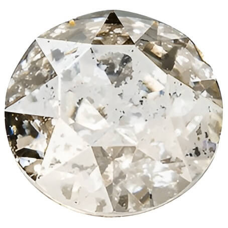 Swarovski Crystal Chaton Stone 6.1mm CRYSTAL SILVER PATINA 1088
