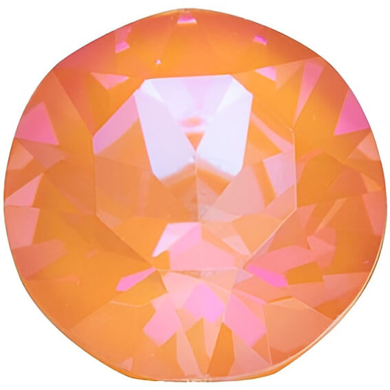 Swarovski Crystal Chaton Stone 6.1mm ORANGE GLOW DELITE LacquerPRO 1088