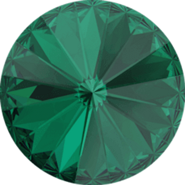 ELITE Eureka Crystal Rivoli Stone 12mm EMERALD 1122