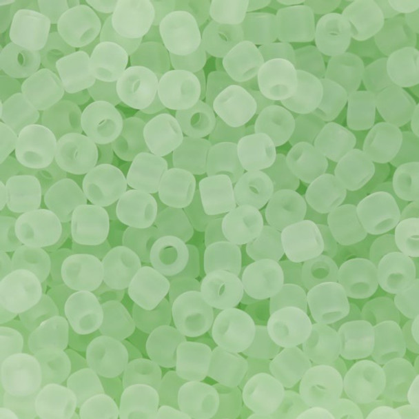 Toho ROUND 11/0 Seed Beads RE-Glass MATT TRANSPARENT GREEN