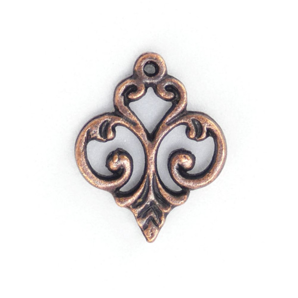 Link FILIGREE GOTHIC STYLE CONNECTOR 16x13mm Antique Copper