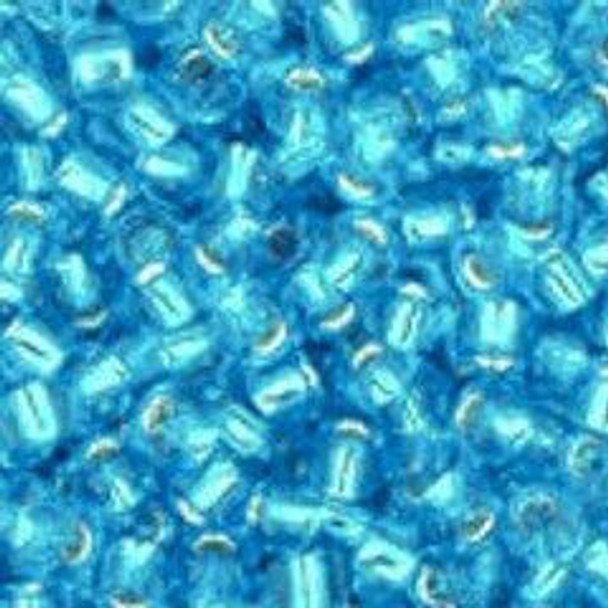 Toho ROUND 11/0 Seed Beads SILVER LINED DK AQUA (2.5" tube)