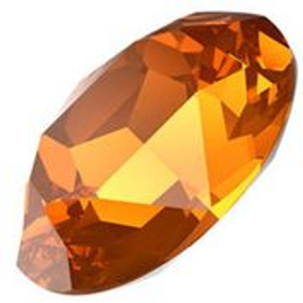 ELITE Eureka Crystal Oval Fancy Stone 14mm LIGHT AMBER 4120