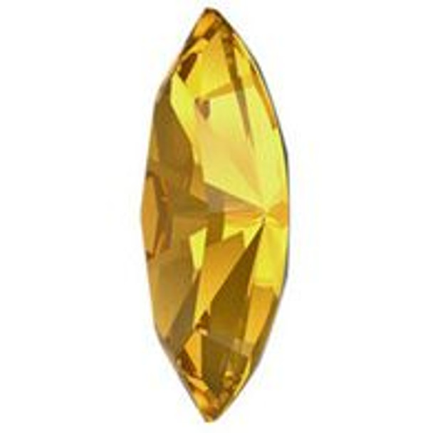 ELITE Eureka Crystal Navette Fancy Stone 15mm GOLDEN TOPAZ