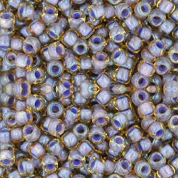 Toho ROUND 8/0 Seed Beads LIGHT TOPAZ OPAQUE LAVENDER LINED