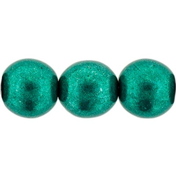 Czech Glass 8mm Round Druk Beads SATURATED METALLIC ARCADIA