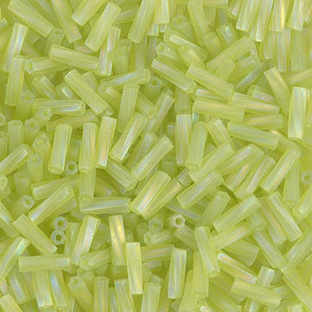 Miyuki Twisted Bugle Beads 2x6mm MATTE CHARTREUSE AB