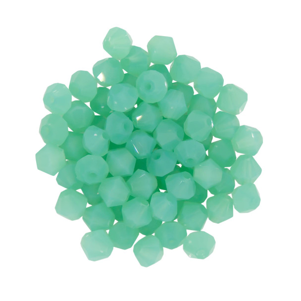 Krakovski Crystal Bicone Beads 4mm PALACE GREEN OPAL