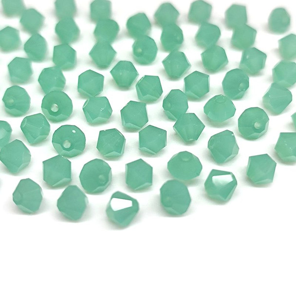 Krakovski Crystal Bicone Beads 4mm PALACE GREEN OPAL (Pack of 72)