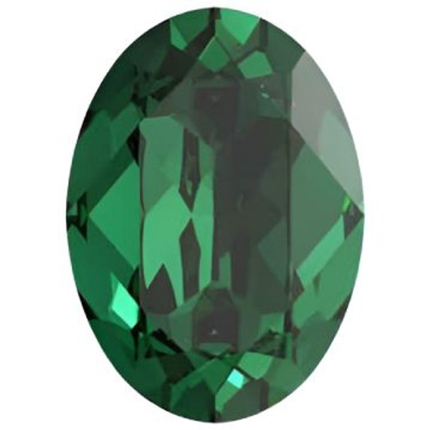 ELITE Eureka Crystal Oval Fancy Stone 14mm MAJESTIC GREEN 4120