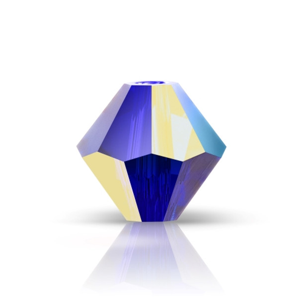 COBALT BLUE AB2X 4mm Preciosa Crystal Bicones