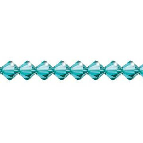 Preciosa Crystal Bicone Beads 4mm BLUE ZIRCON