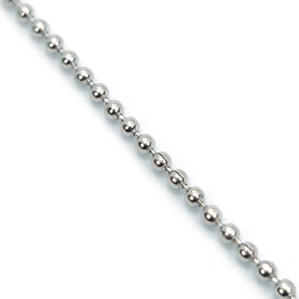 Ball Chain 1.5mm SILVER Plated By The Foot