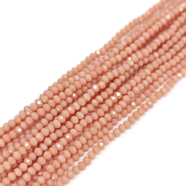 Chinese Crystal Rondelle Beads 3x2mm APRICOT