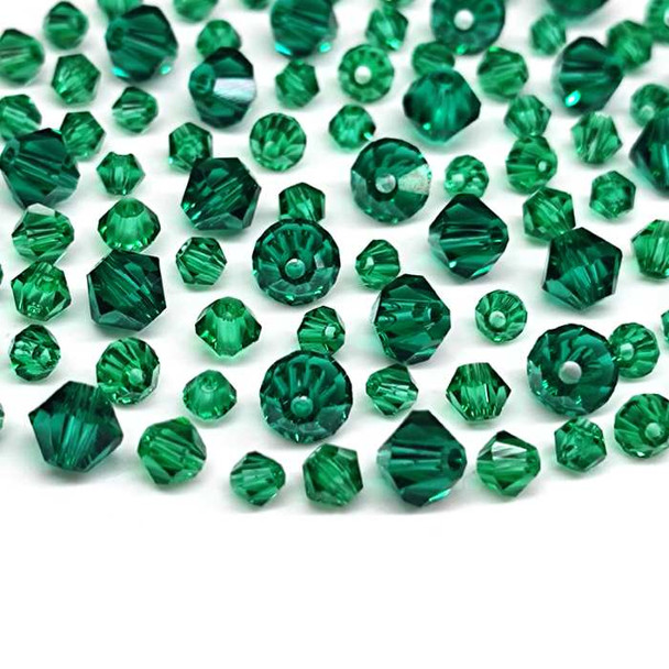 Krakovski Crystal Bicone Beads 3-6mm TEAL GREEN (Pack of 72)