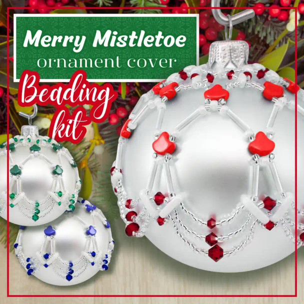 Merry Mistletoe Ornament Cover Kit RED
