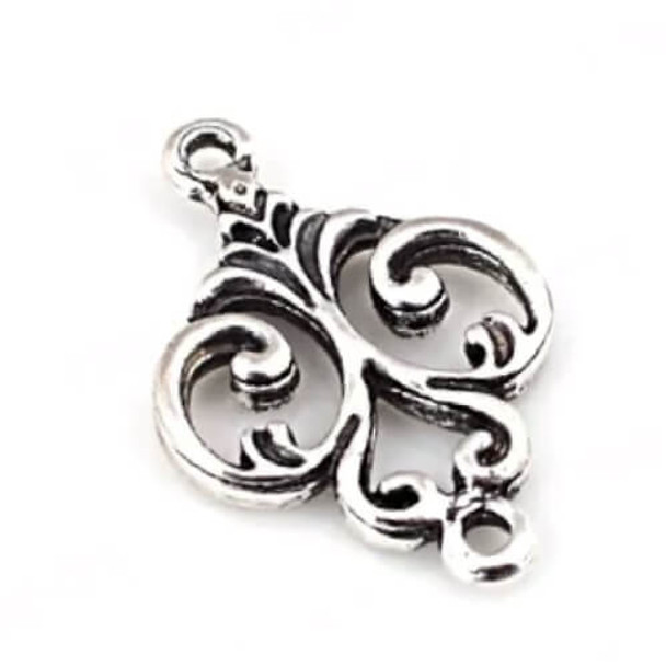 Link FILIGREE GOTHIC STYLE CONNECTOR 19x13mm Antique Silver