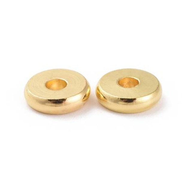Gold Plated DISK SPACER BEAD 6mm Gold Plated