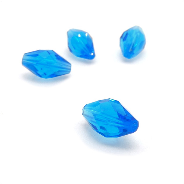 Faceted Oval Beads 9.5x6mm CAPRI BLUE Krakovski Crystal